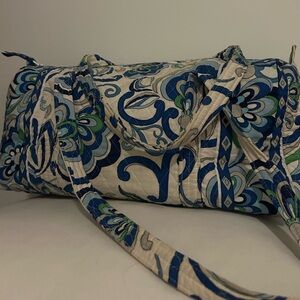 Vera Bradley Blue and Green Patterned Duffel Bag